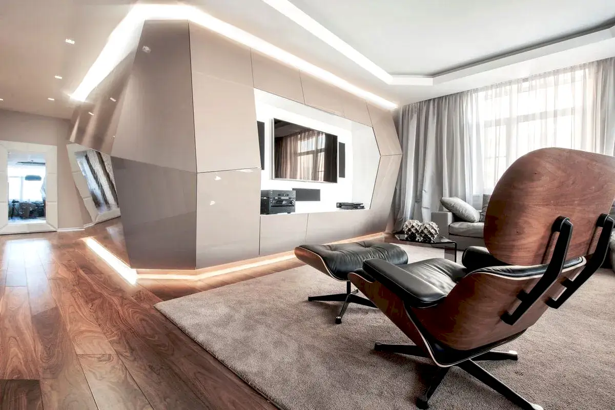 GDA Mimarlık İle Bakı’da TV Ünitesi Tasarımı